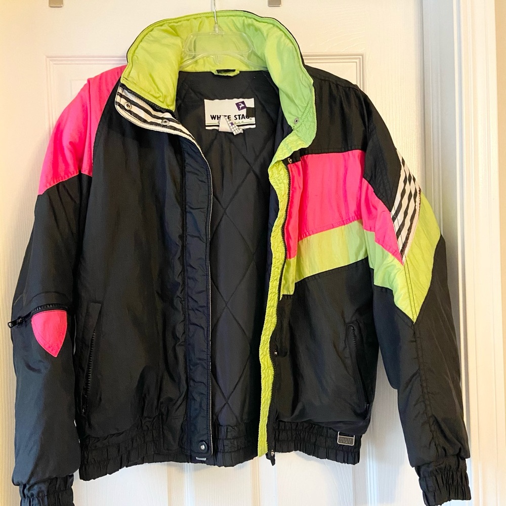 Vintage White Stag Ski Jacket - L